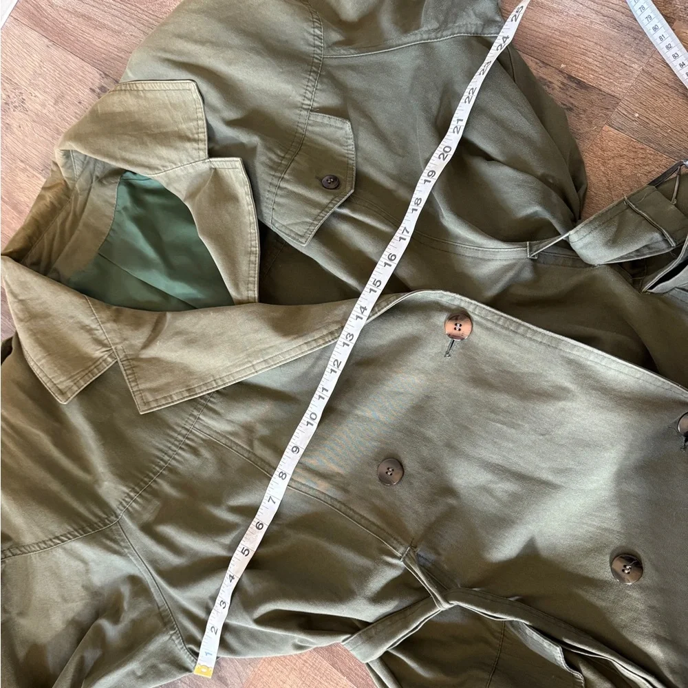 Vintage Together Olive Women's Trench Coat - Picture 13 of 16